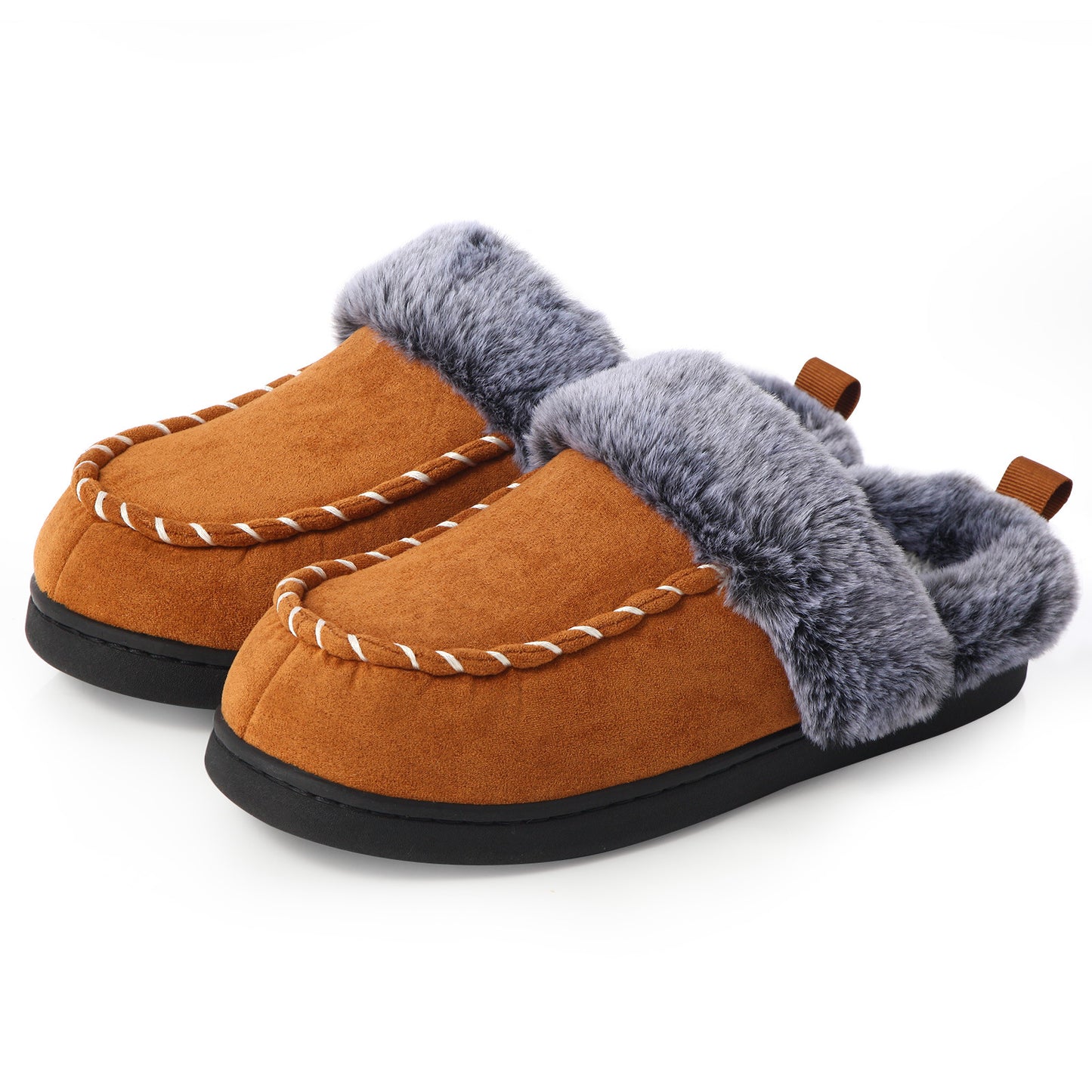 Slide Into Rugged Warmth – Suede Slippers Built for Chilly Days