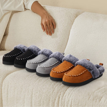 Slide Into Rugged Warmth – Suede Slippers Built for Chilly Days