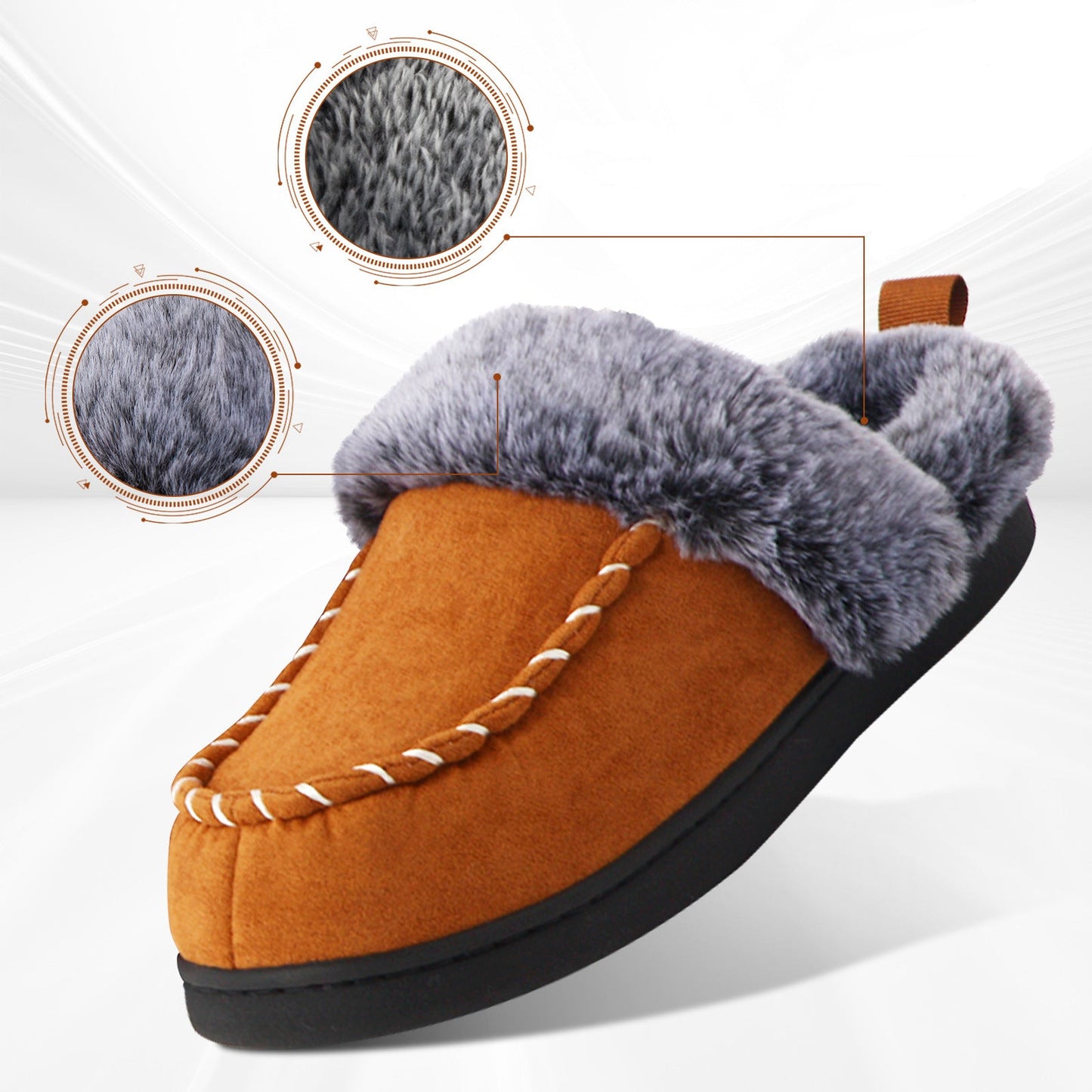 Slide Into Rugged Warmth – Suede Slippers Built for Chilly Days
