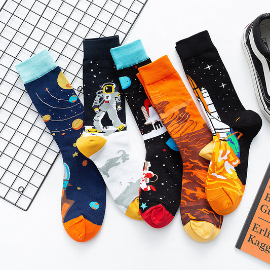 Out-Of-This-World Style: Cotton Tube Socks with Personality