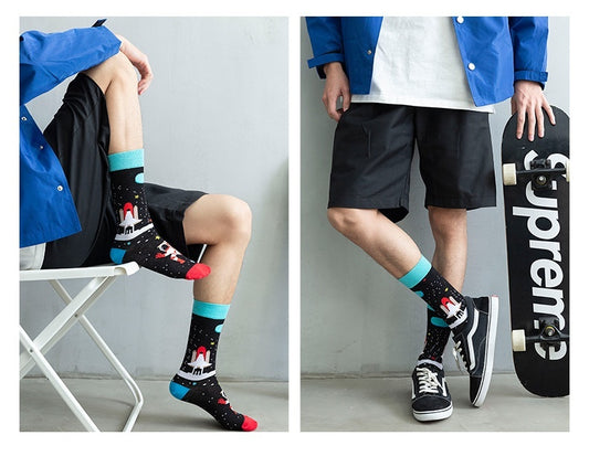 Out-Of-This-World Style: Cotton Tube Socks with Personality